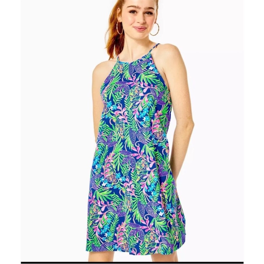 Lilly Pulitzer Margot Swing Dress SZ XS Borealis Blue How You Like Me Prowl